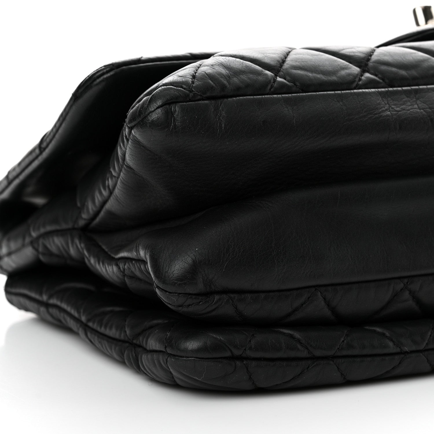 Chanel Lambskin Quilted Jumbo Chanel 3 Flap Black 9 of 13