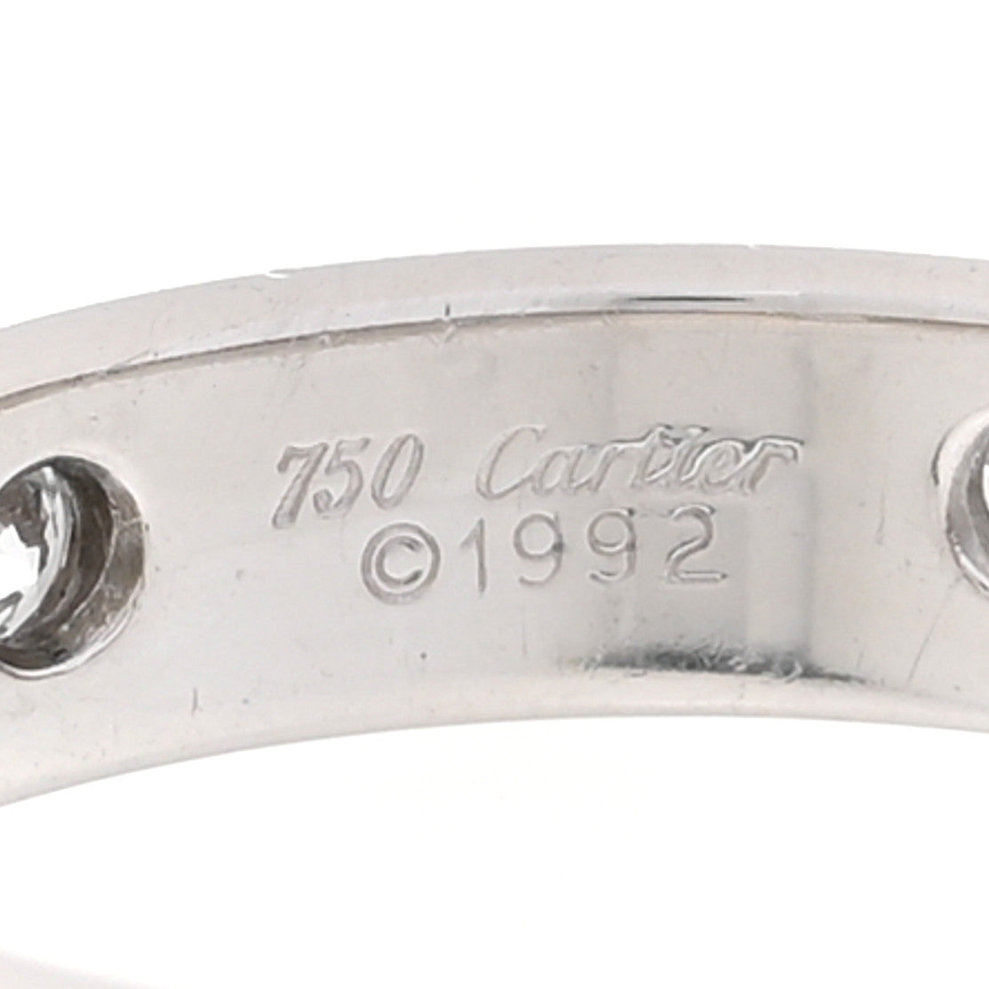 Cartier 18K White Gold 6 Diamond Stella Band Ring 50 5.25 5 of 5