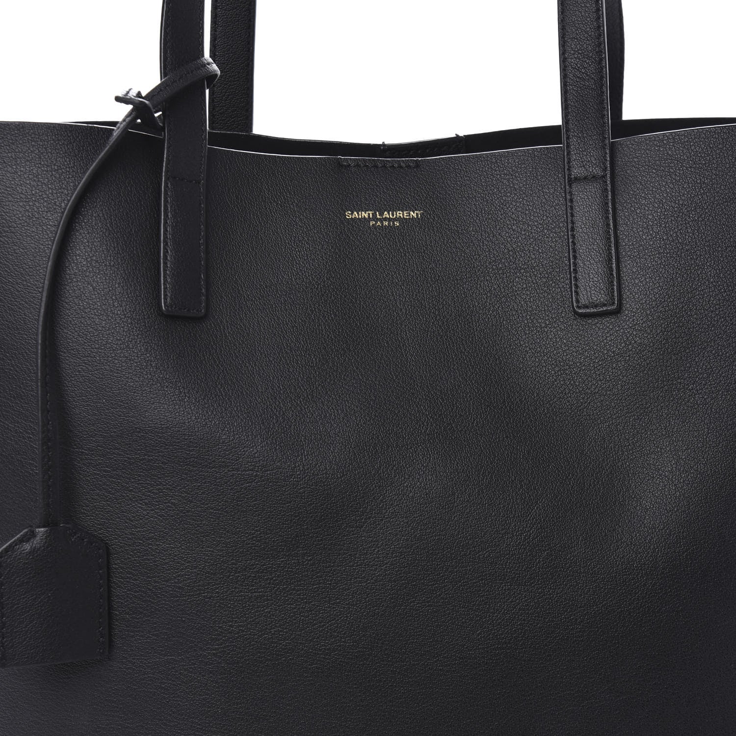 Saint Laurent Calfskin Medium Shopping Tote Black 9 of 9
