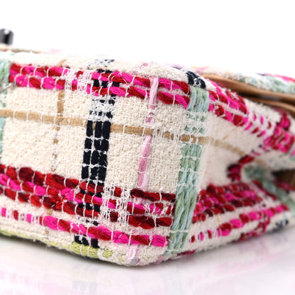 Chanel Tweed Quilted Medium Double Flap Beige Pink 9 of 11