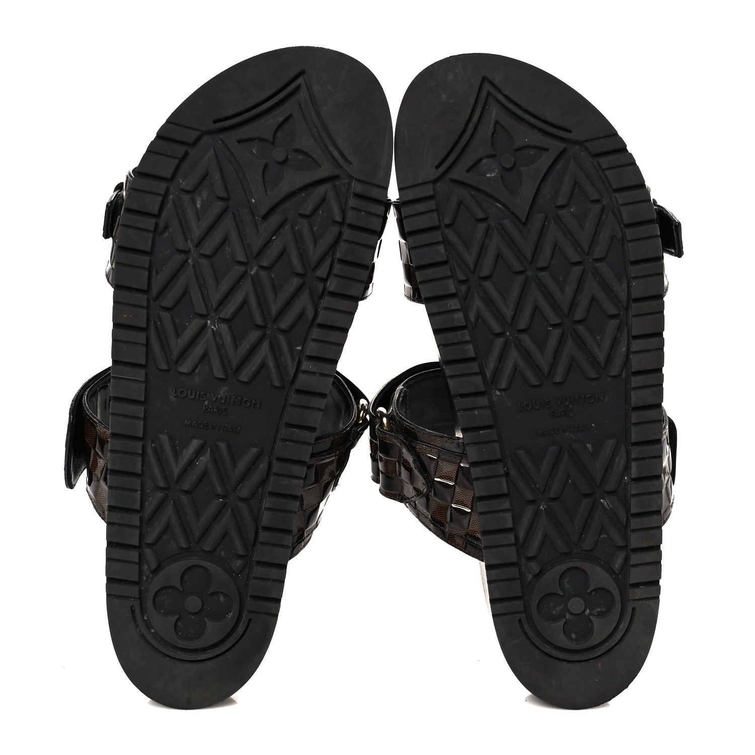 Louis Vuitton Damier Patent Calfskin Bom Dia Flat Sandals 38.5 Ebene 6 of 10