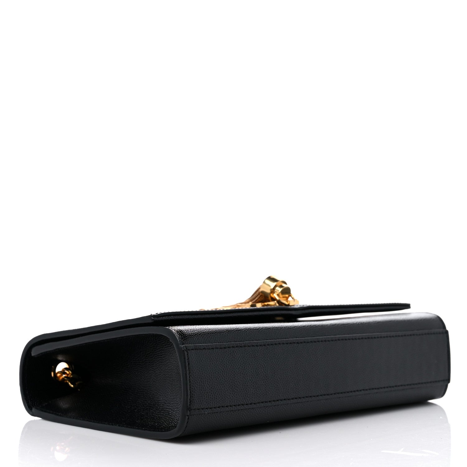 Saint Laurent Grain De Poudre Medium Classic Monogram Kate Tassel Satchel Black 4 of 9