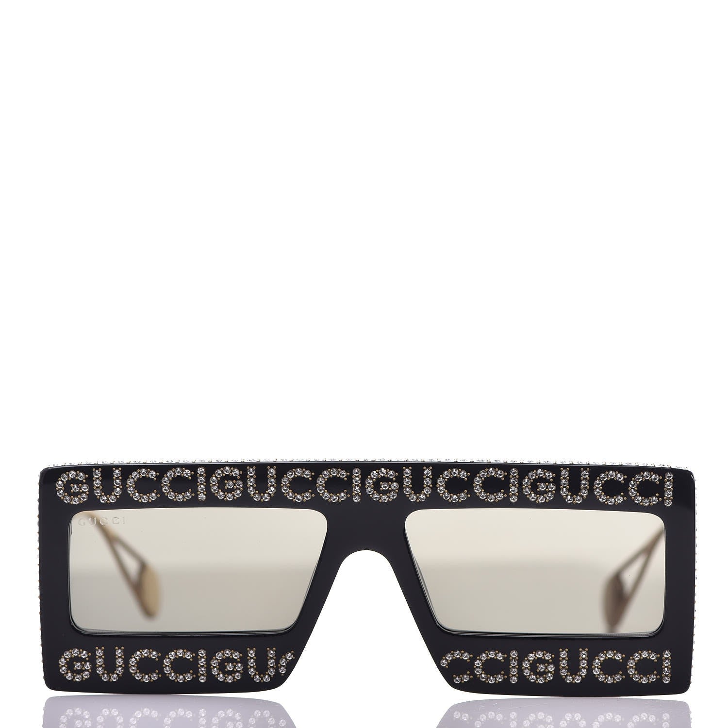 Gucci Acetate Crystal Mask-Frame Sunglasses GG0431S Black 2 of 7