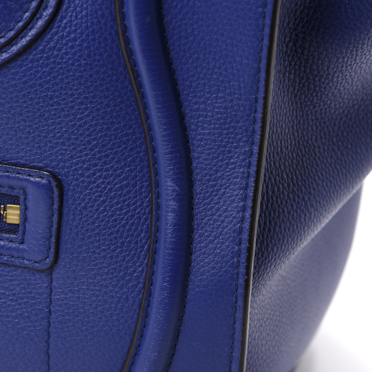Celine Drummed Calfskin Mini Luggage Indigo 11 of 15