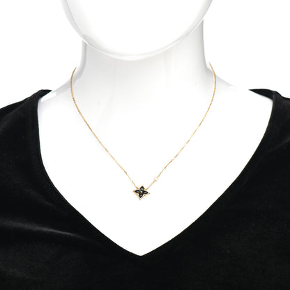 Louis Vuitton 18K Yellow Gold Diamond Black Onyx Color Blossom BB Star Pendant Necklace 2 of 6