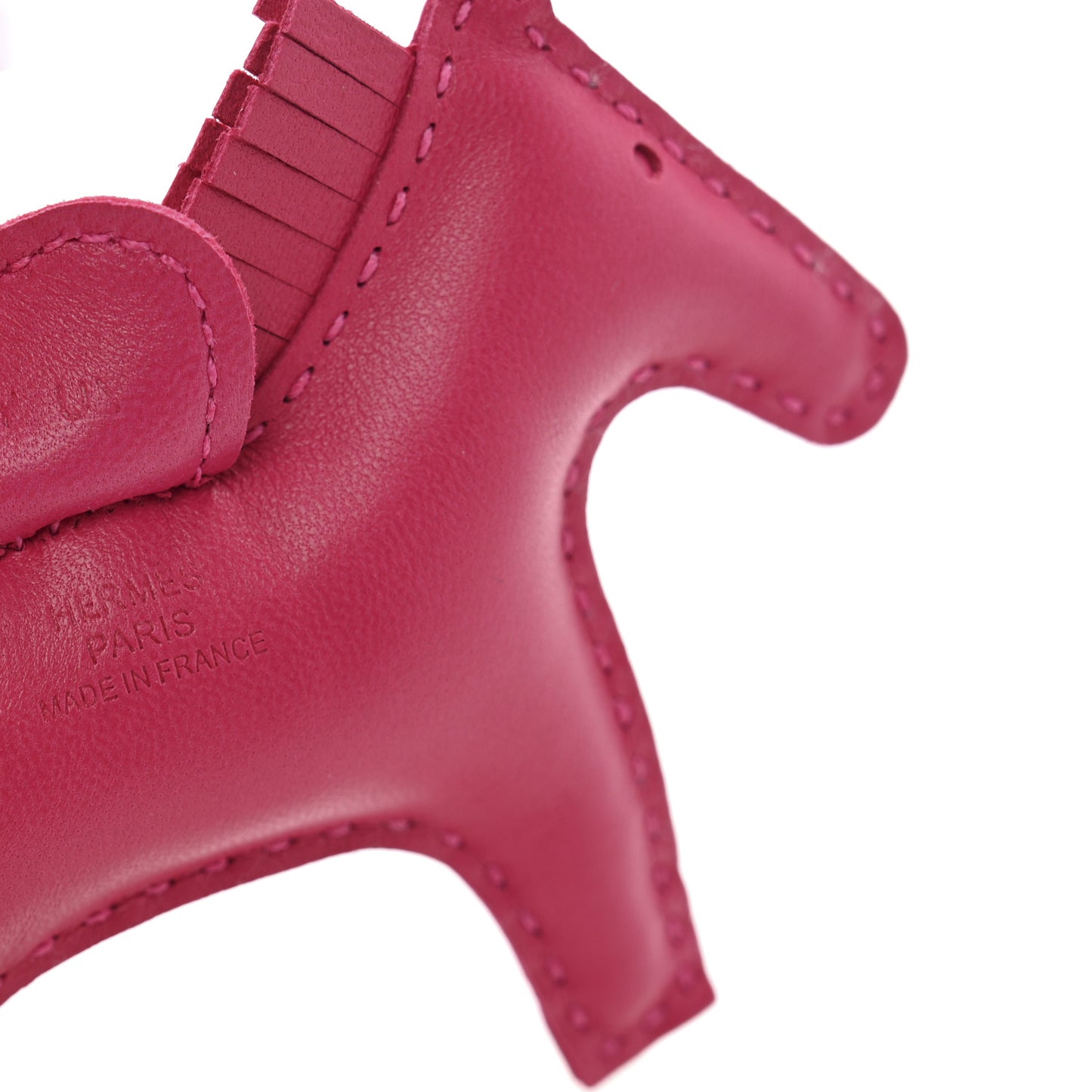 Milo Lambskin Grigri Rodeo Horse Bag Charm PM Rose Mexico