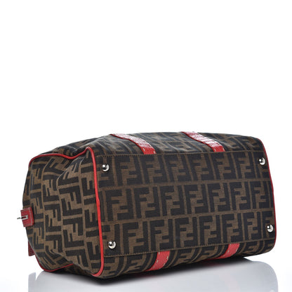 Fendi Zucca Cuoio Romano Selleria Medium Boston Tobacco Rosso Scuro 4 of 9