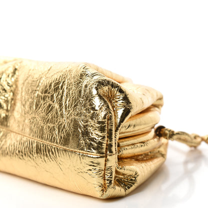 Bottega Veneta Metallic Crinkled Lambskin The Mini Pouch Oro 7 of 12