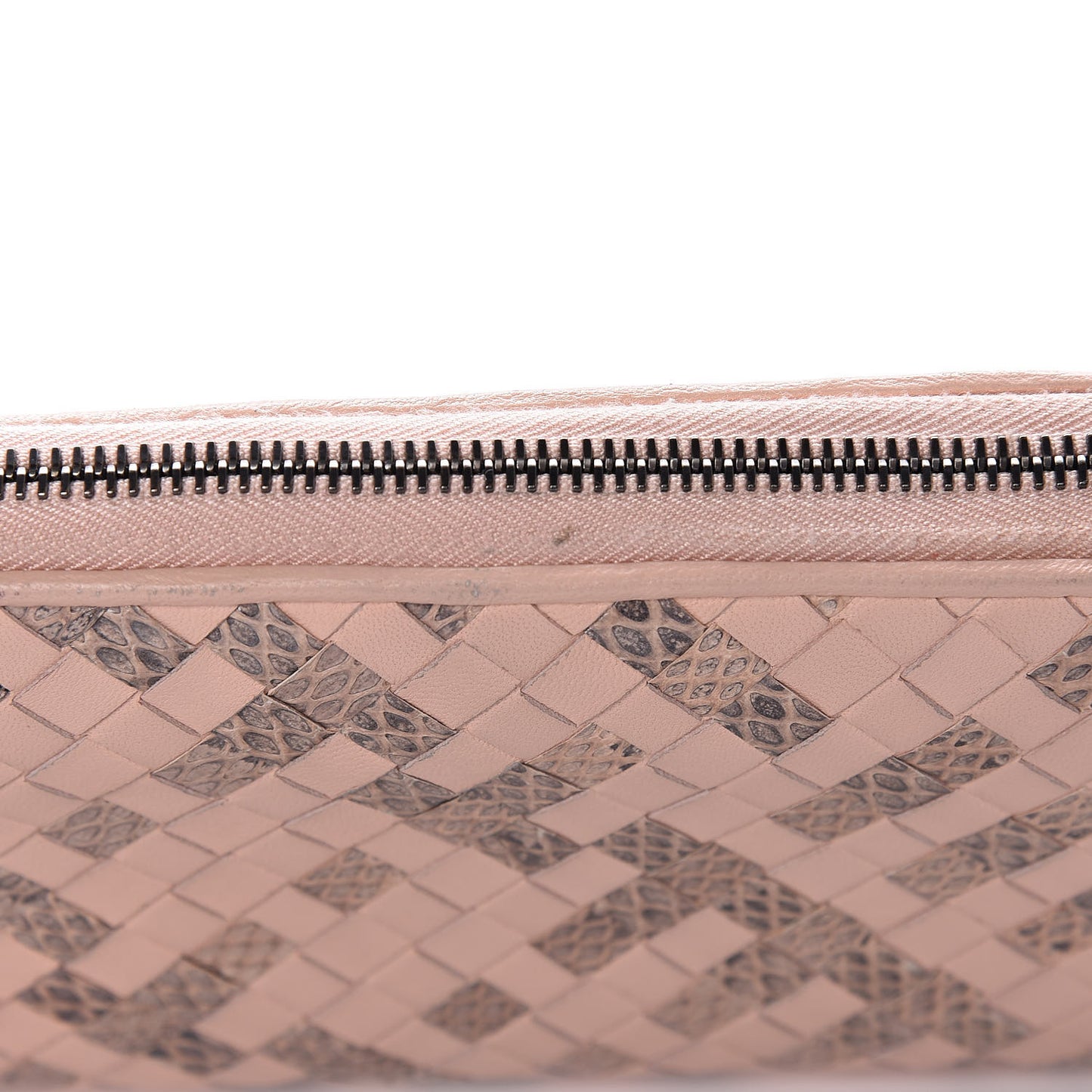 Nappa Intrecciato Ayers Zip Around Wallet Flamingo