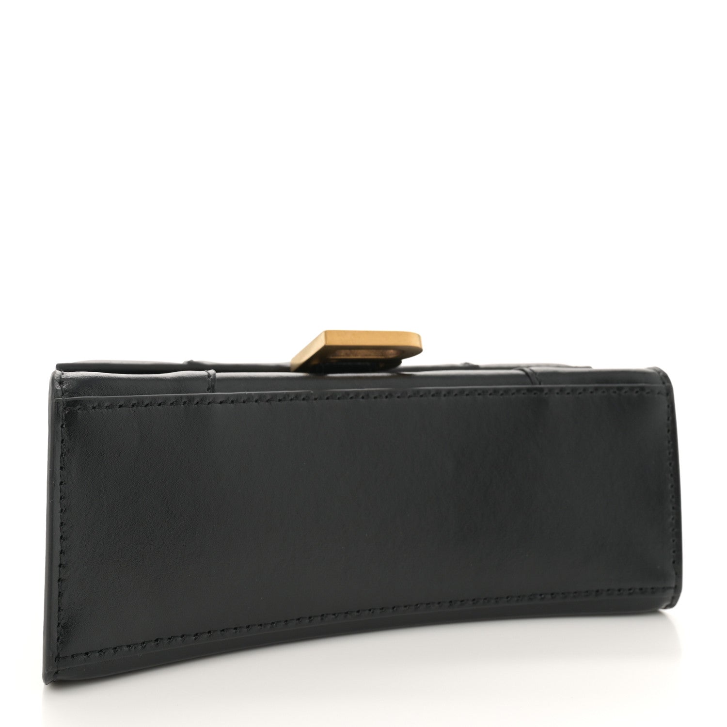 Balenciaga Shiny Box Calfskin Hourglass Top Handle Bag XS Black 4 of 11