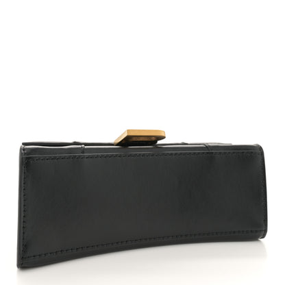 Balenciaga Shiny Box Calfskin Hourglass Top Handle Bag XS Black 4 of 11