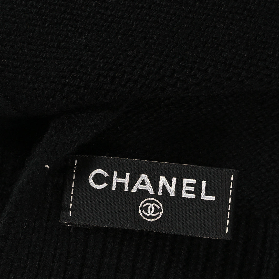 Chanel Cashmere CC Stole Black 3 of 4
