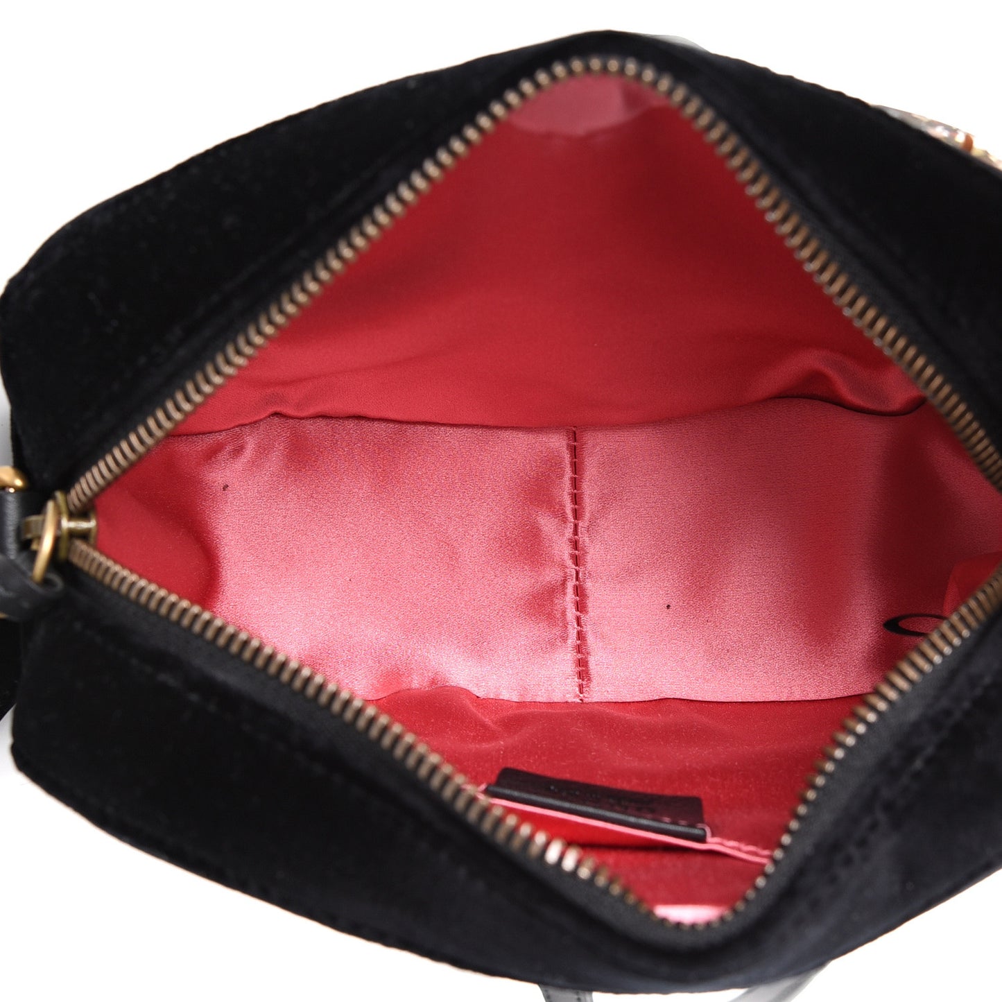 Velvet Matelasse Marquise Crystals Mini GG Marmont Chain Shoulder Bag Black