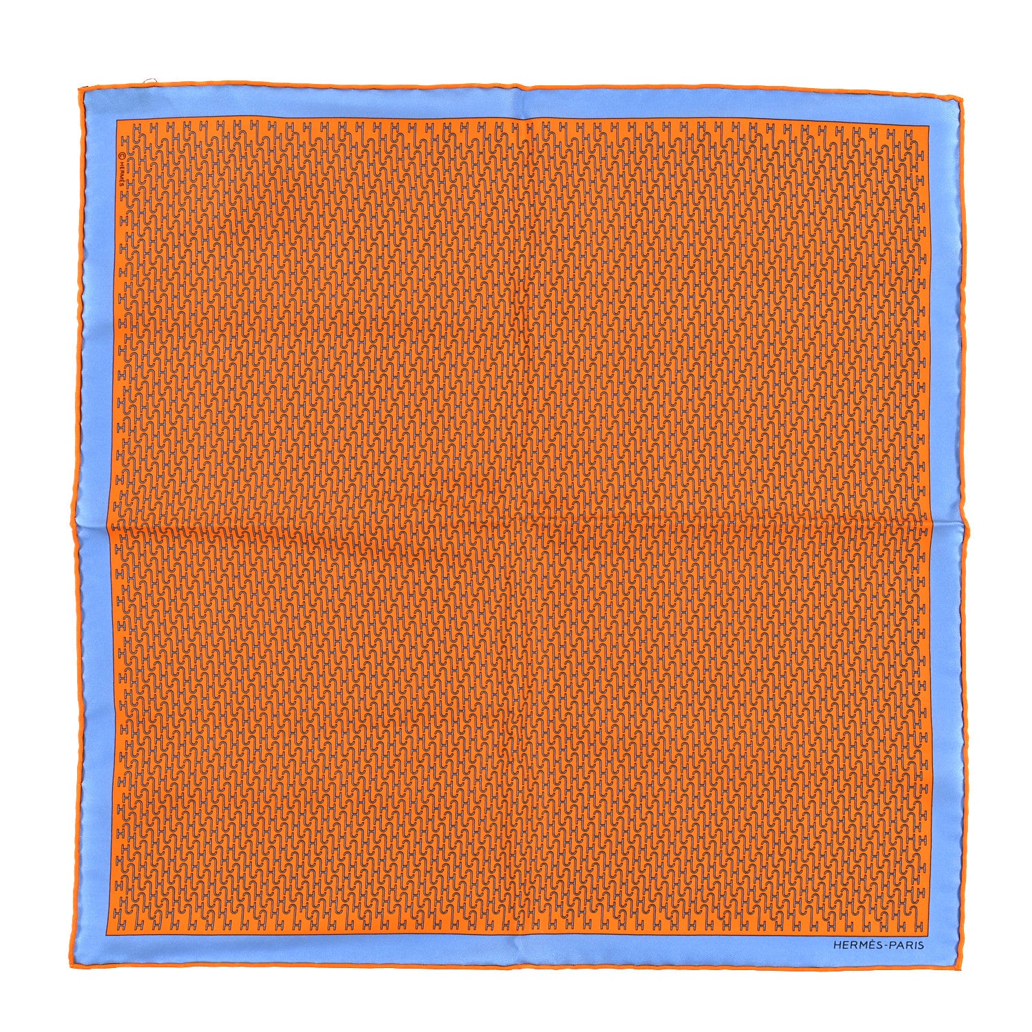 Hermes Silk Vintage Puzzle Scarf 45 Orange Ciel 1 of 3