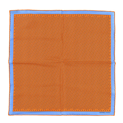 Hermes Silk Vintage Puzzle Scarf 45 Orange Ciel 1 of 3