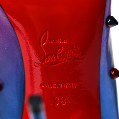 Christian Louboutin Patent Scarabe Degraspike 120 Pumps 38 Rose Digitale 8 of 12