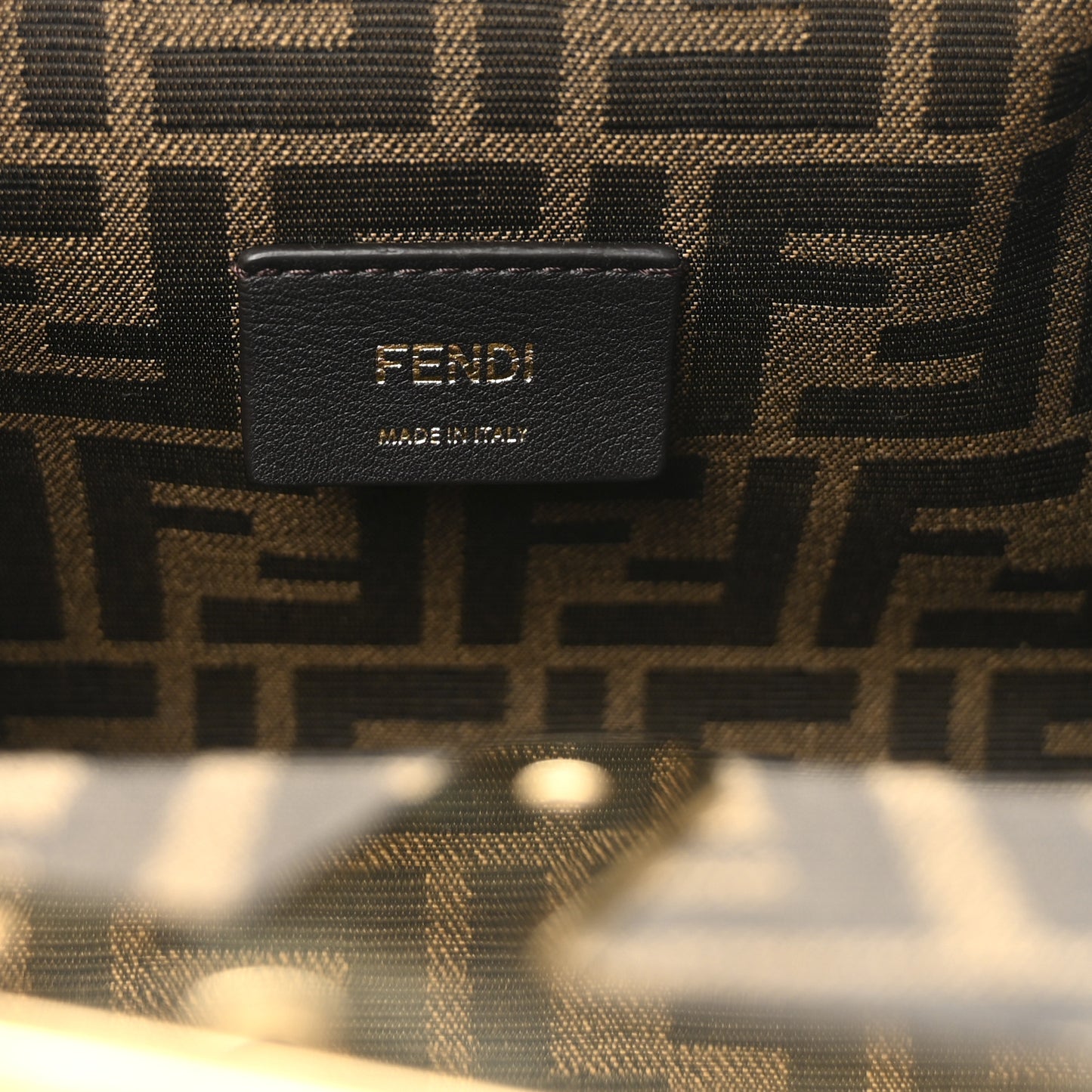 Shiny Nappa Small Fendi First Caramello