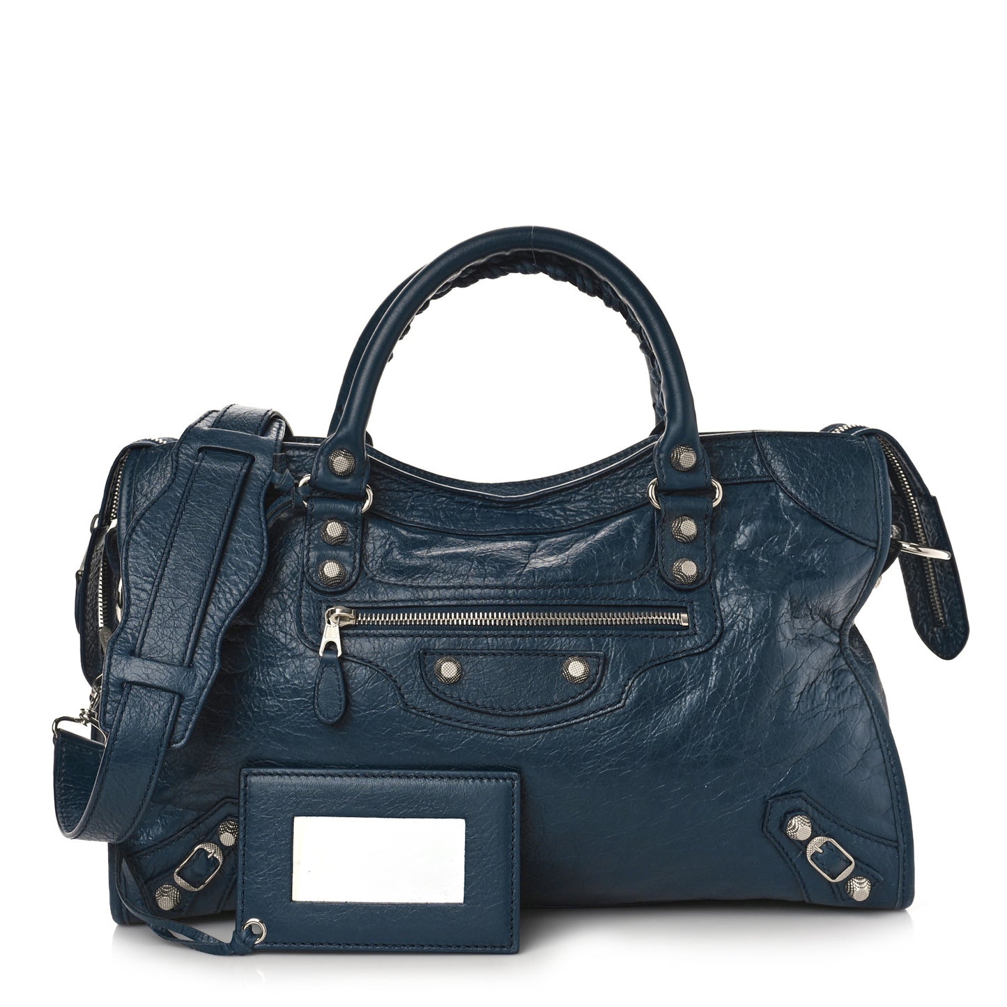 Agneau Giant 12 Silver Hardware City Bleu de Minuit