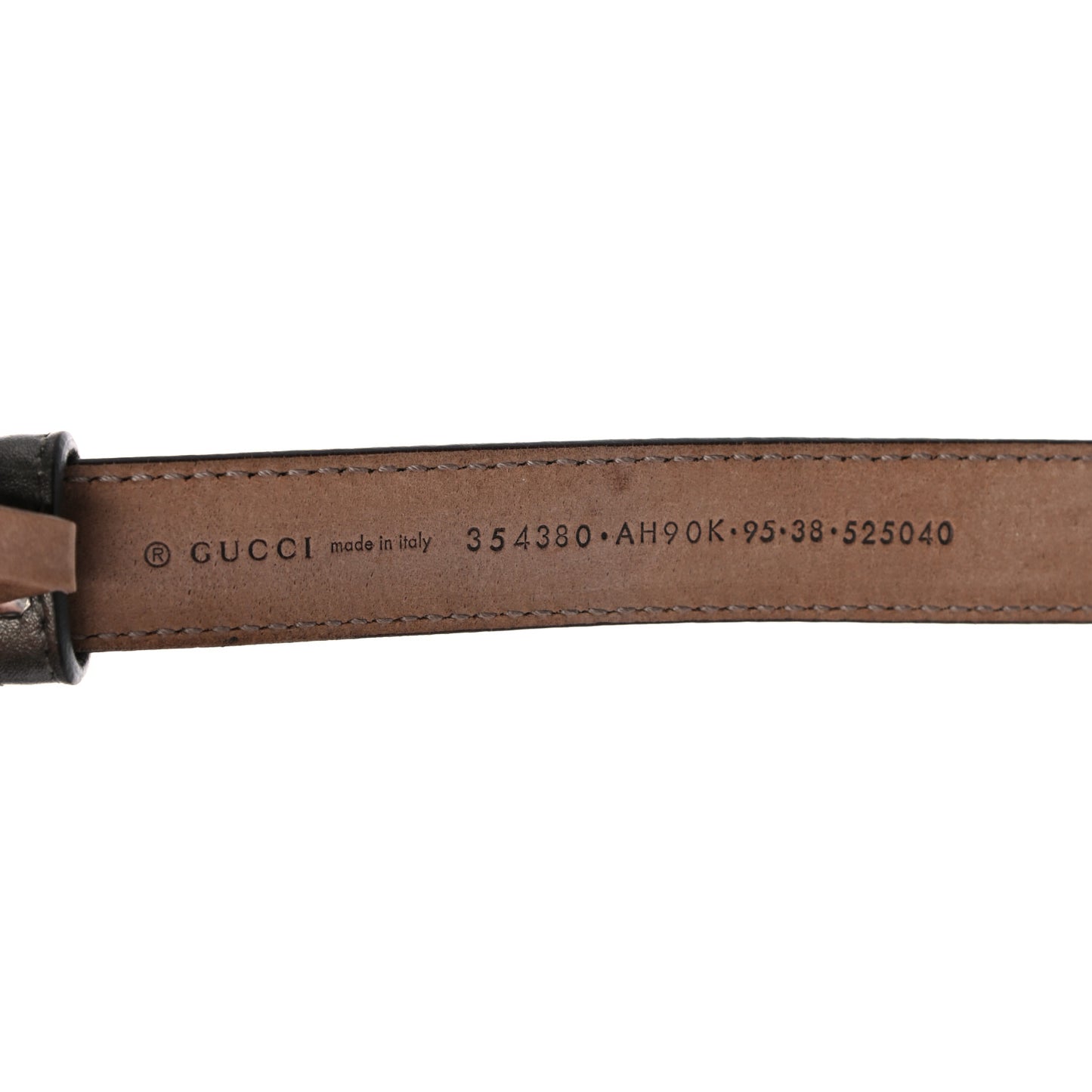 Metallic Calfskin Crystal Interlocking G Belt 95 38 Sasso
