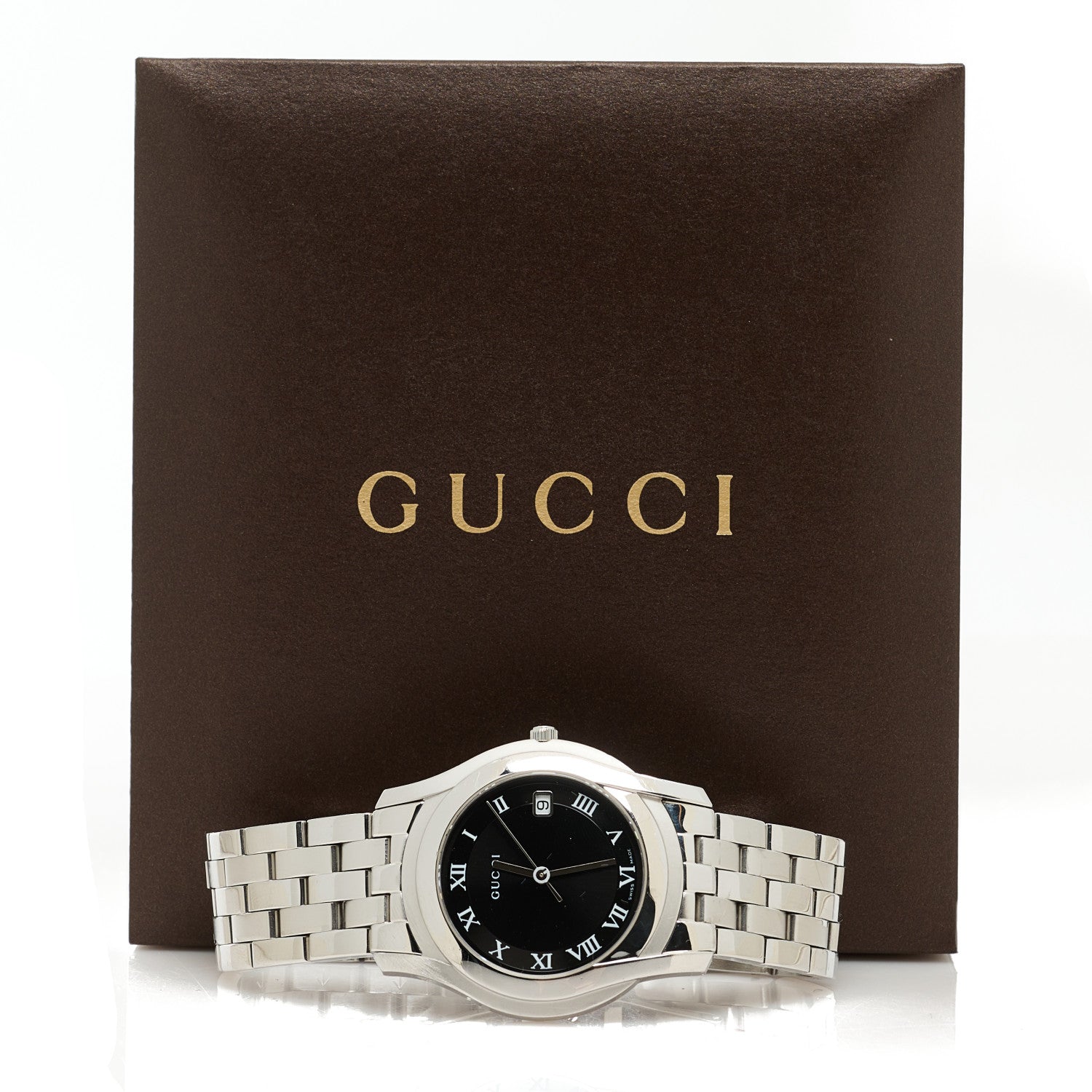 Gucci Stainless Steel 35mm 5500M Quartz Watch Black 5 of 5