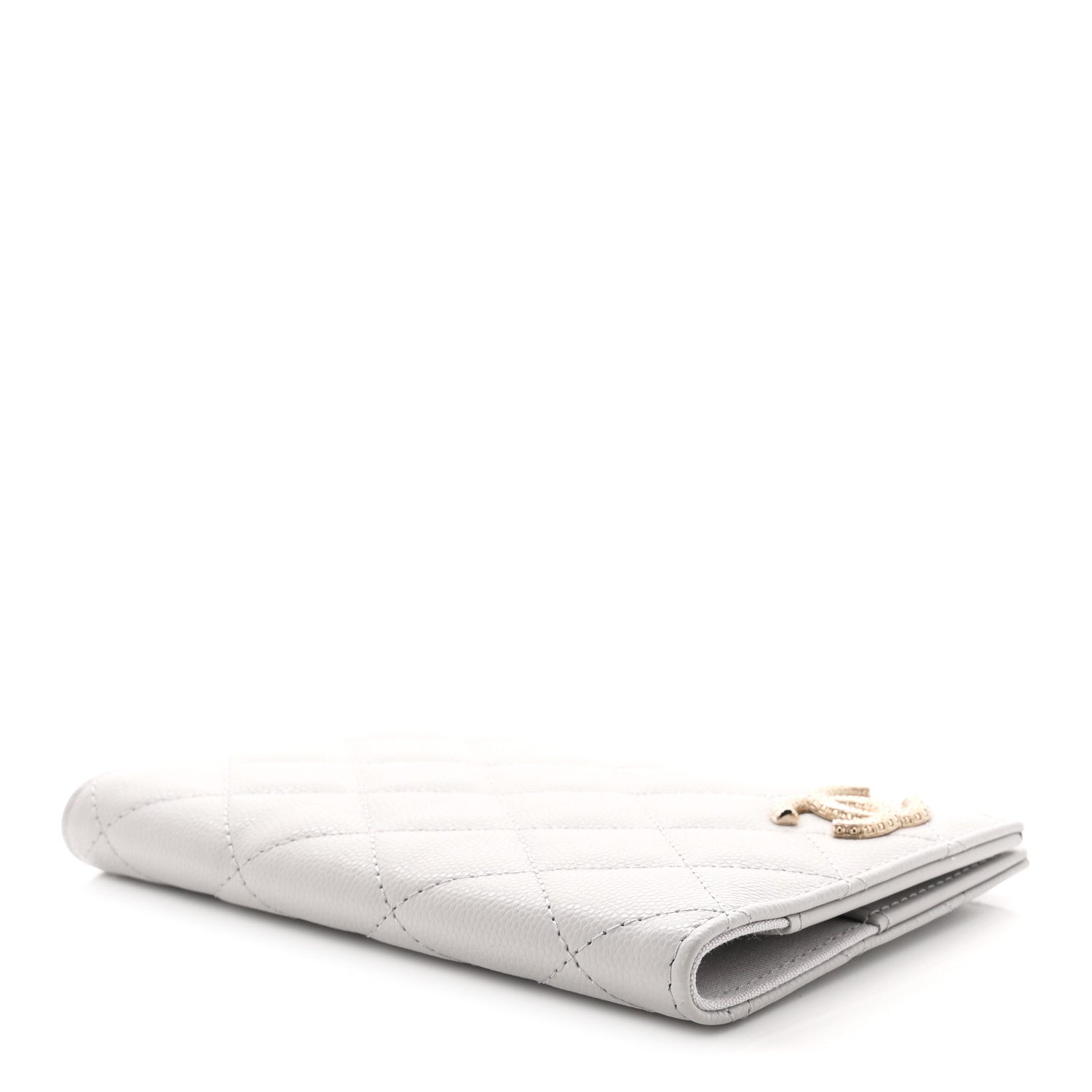 Chanel Caviar Quilted CC Passport Holder Grey 4 of 7