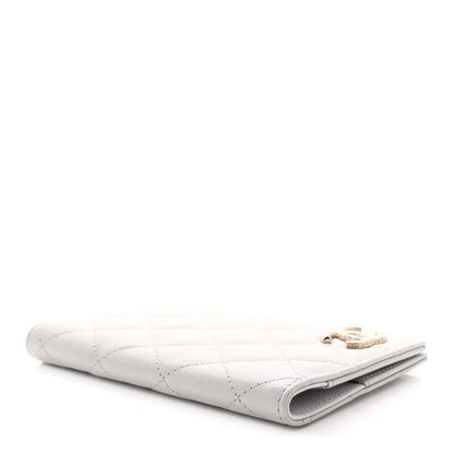 Chanel Caviar Quilted CC Passport Holder Grey 4 of 7