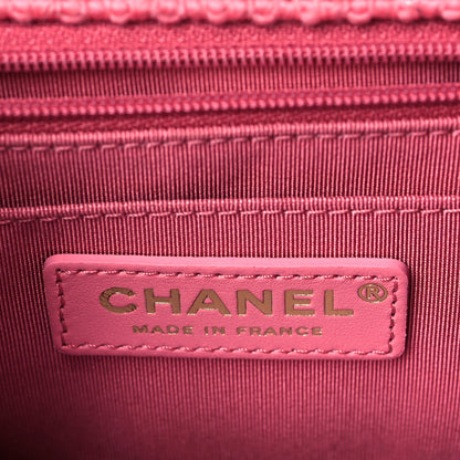 Chanel Shearling Sheepskin Tweed Quilted Single Flap Pink 6 of 11