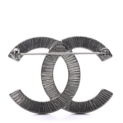 Chanel Pearl Large CC Brooch Silver 3 of 4