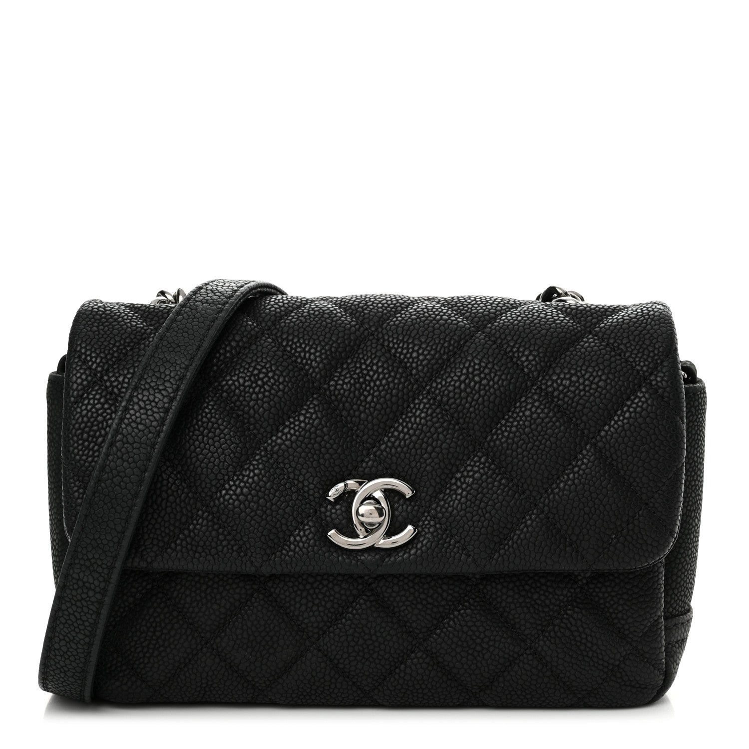 Chanel Caviar Quilted Small Lady Pearly Flap Black 1 of 12