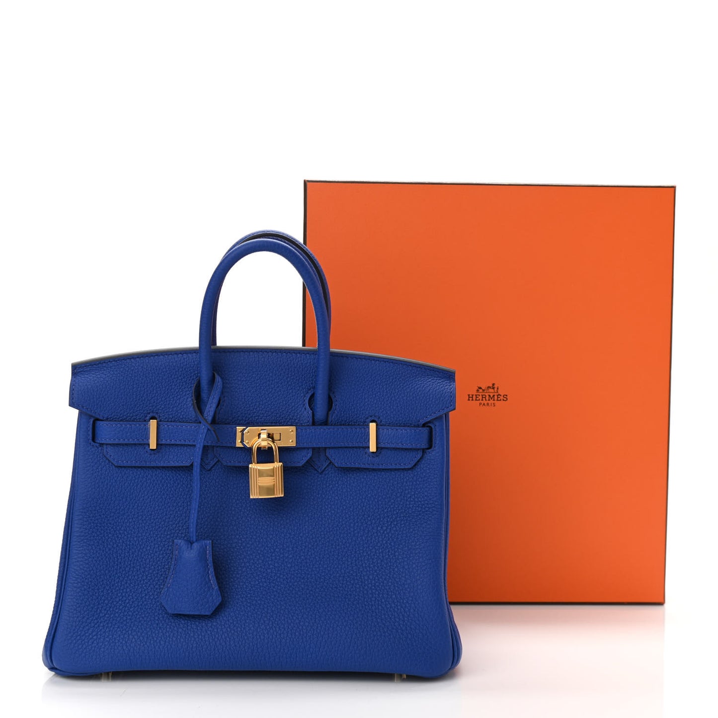 Togo Birkin 25 Bleu Royal