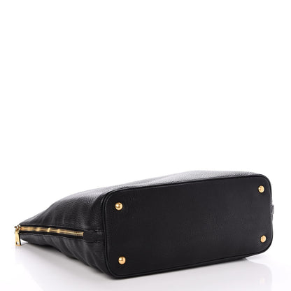 Prada Vitello Daino Side Zip Tote Black 4 of 8