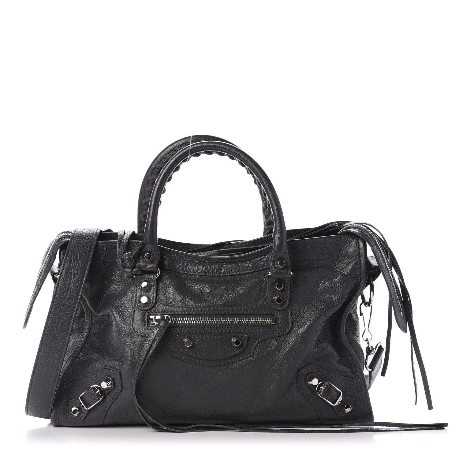 Balenciaga Agneau Classic Silver Hardware S City Black Gris Fossile 3 of 12