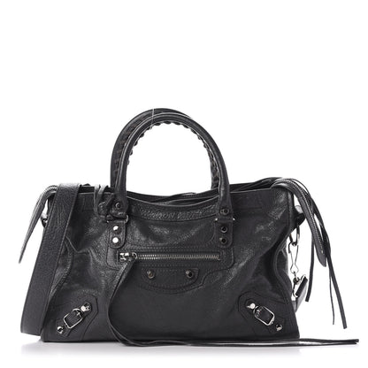 Balenciaga Agneau Classic Silver Hardware S City Black Gris Fossile 3 of 12