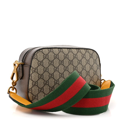 Gucci GG Supreme Monogram Web Neo Vintage Shoulder Bag Beige New Acero Crop 3 of 11