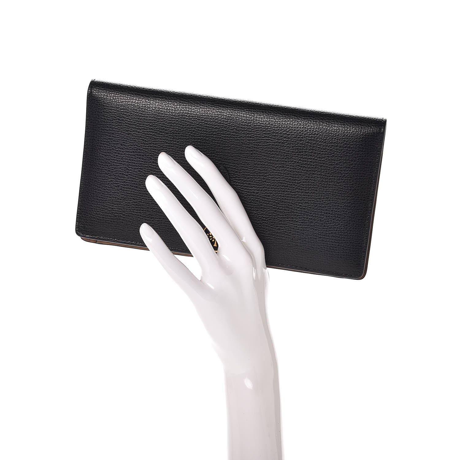 Mulberry Cross Grain Calfskin Tree Long Wallet Black 2 of 7