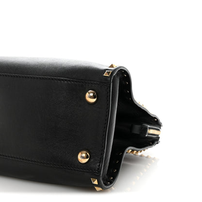 Valentino Garavani Vitello Rockstud Dome Shopper Black 9 of 9