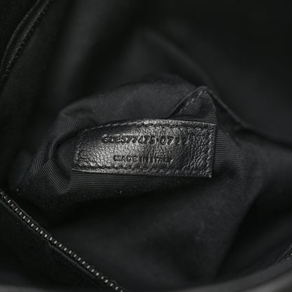Saint Laurent Lambskin Quilted Monogram Monochrome Medium Loulou Puffer Chain Satchel Black 5 of 10