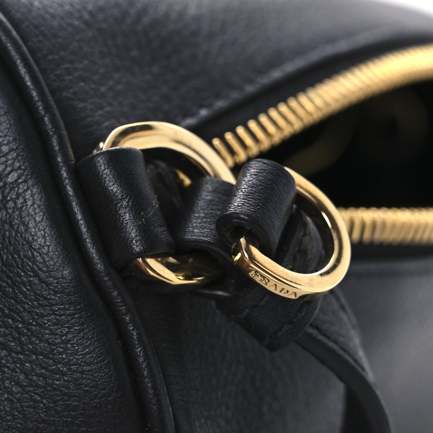 Prada Calfskin Triangle Pouch Shoulder Bag Black 11 of 12
