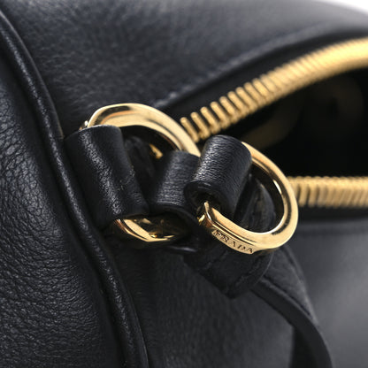 Prada Calfskin Triangle Pouch Shoulder Bag Black 11 of 12