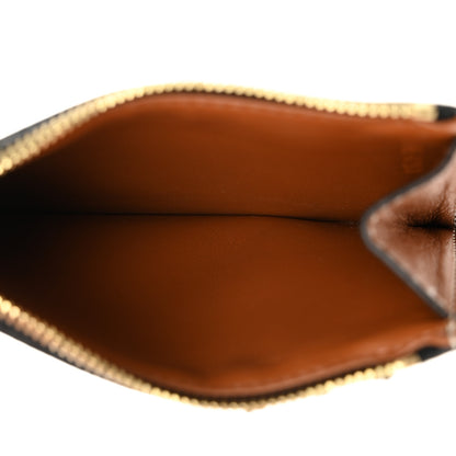 Celine Triomphe Canvas Zipped Card Holder Tan 5 of 10