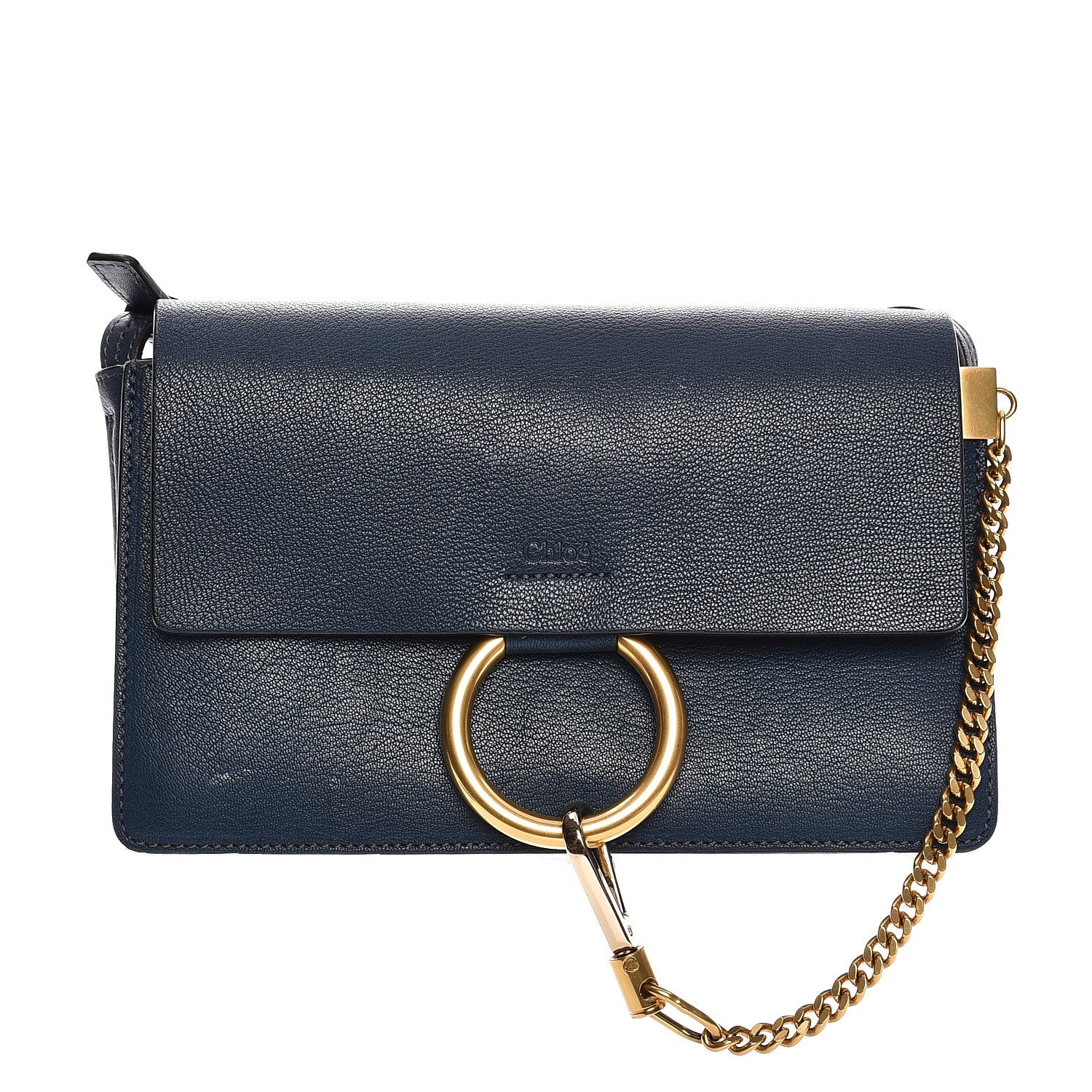 Chloe Calfskin Small Faye Shoulder Bag Denim Blue 1 of 8