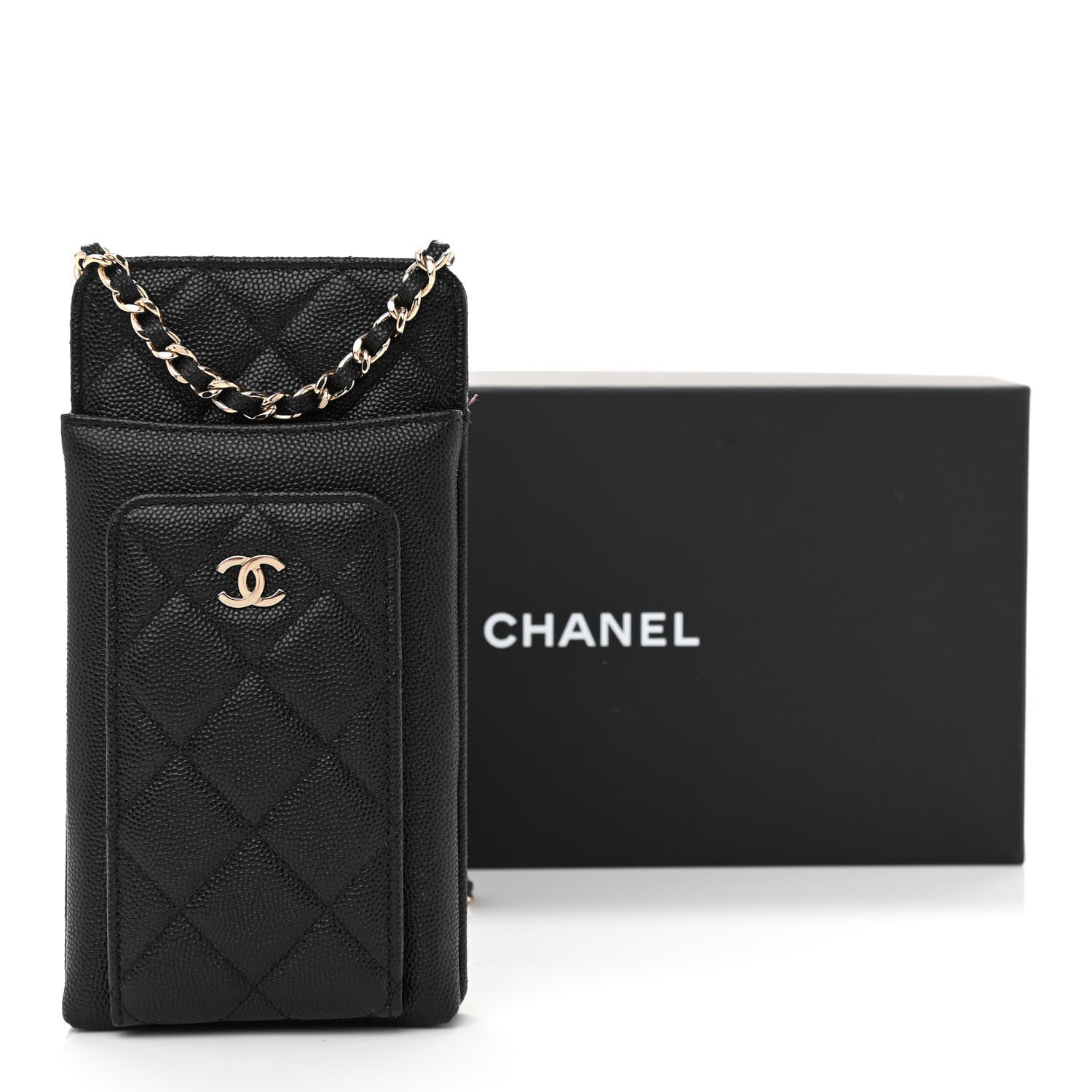 Chanel Caviar Quilted Zip Phone Case Black 13 of 13