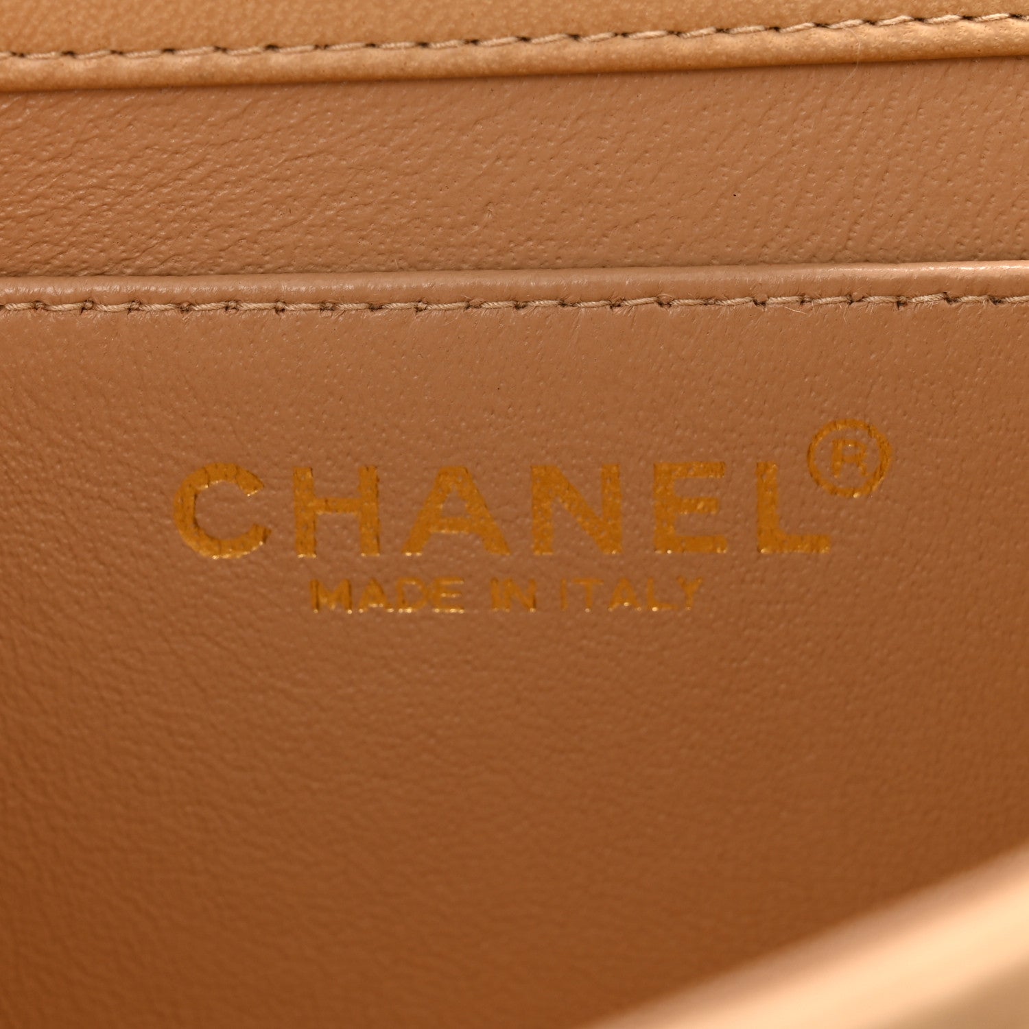 Chanel Lambskin Quilted Mini Rectangular Flap Dark Beige 6 of 11