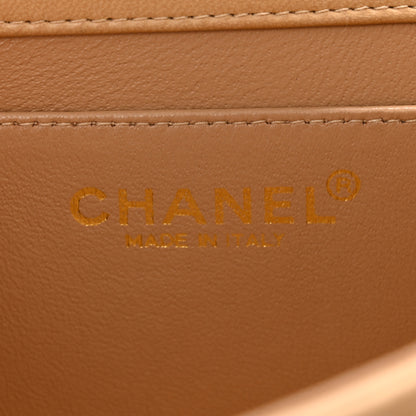 Chanel Lambskin Quilted Mini Rectangular Flap Dark Beige 6 of 11