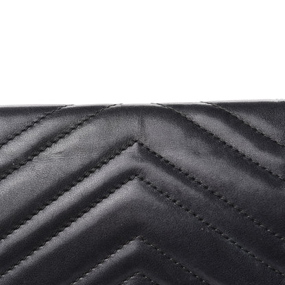 Gucci Calfskin Matelasse Medium GG Marmont Shoulder Bag Black 12 of 20