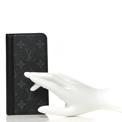 Louis Vuitton Monogram Eclipse iPhone XS Max Folio Case Black 2 of 14
