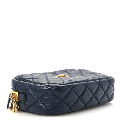 Chanel Aged Calfskin Quilted Mini Reissue Camera Case Navy 4 of 10