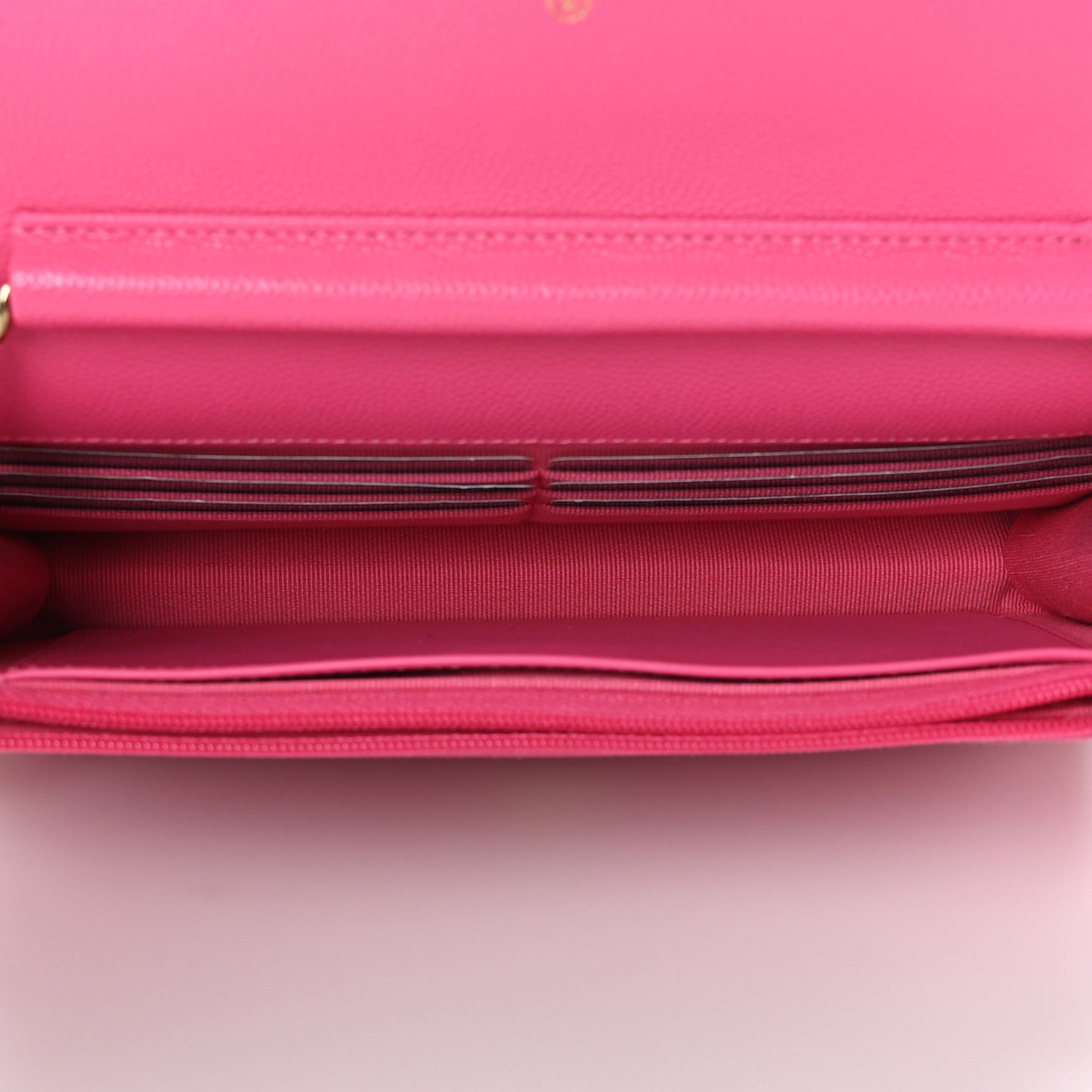 Caviar Quilted Wallet On Chain WOC Rose