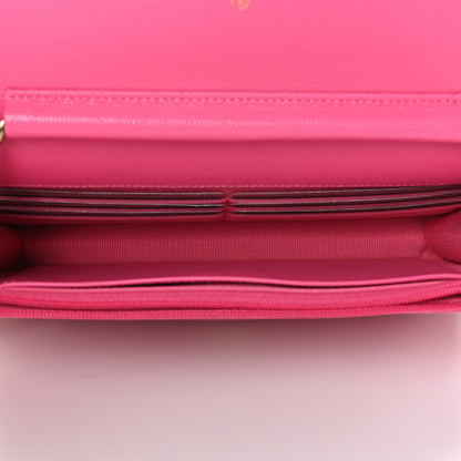 Chanel Caviar Quilted Wallet On Chain WOC Rose 6 of 11