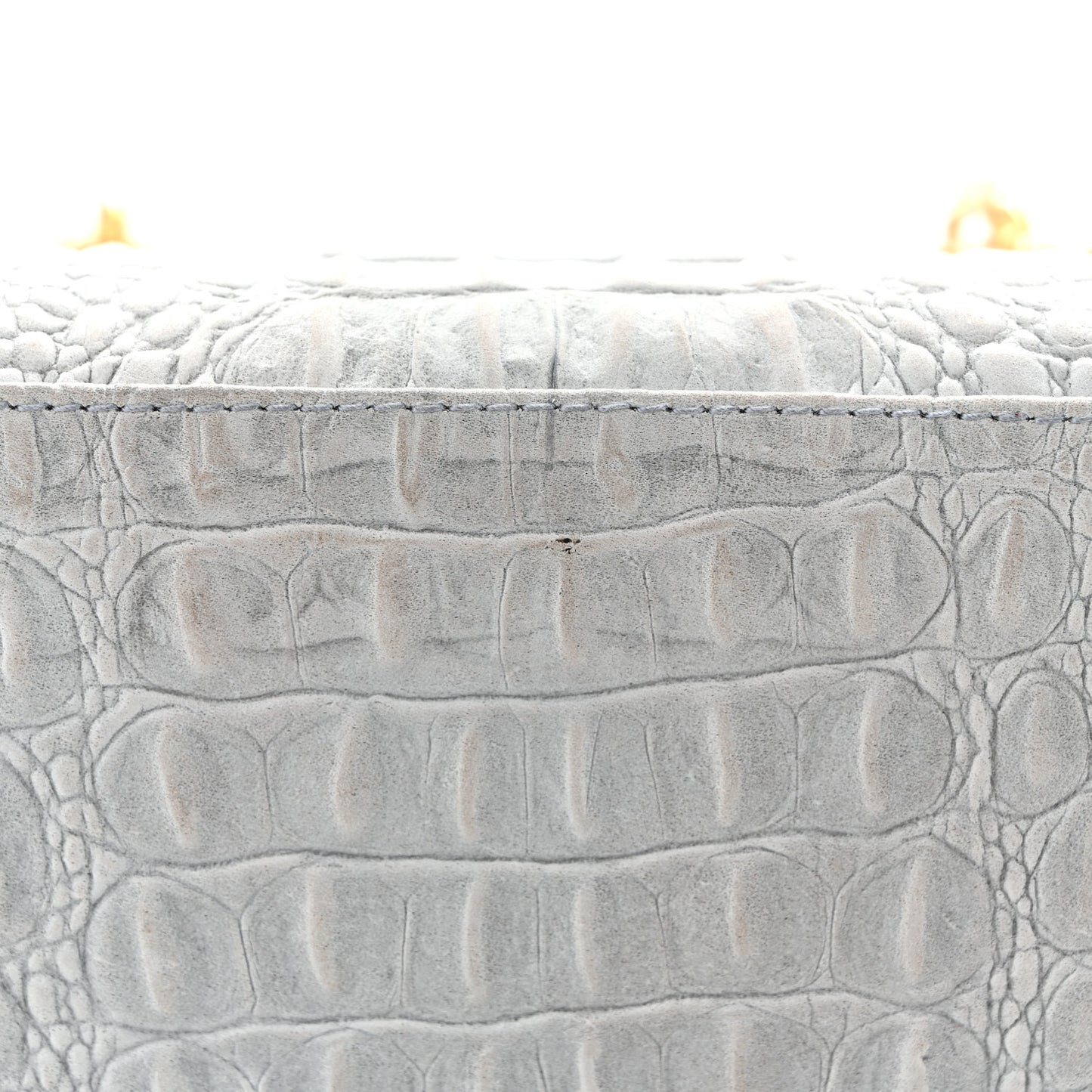 Calfskin Alligator Embossed Medium Lady Dior Light Blue